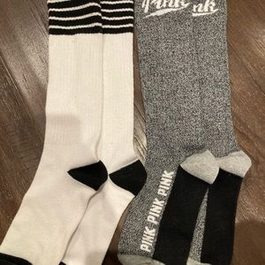 2 pairs of PINK knee socks